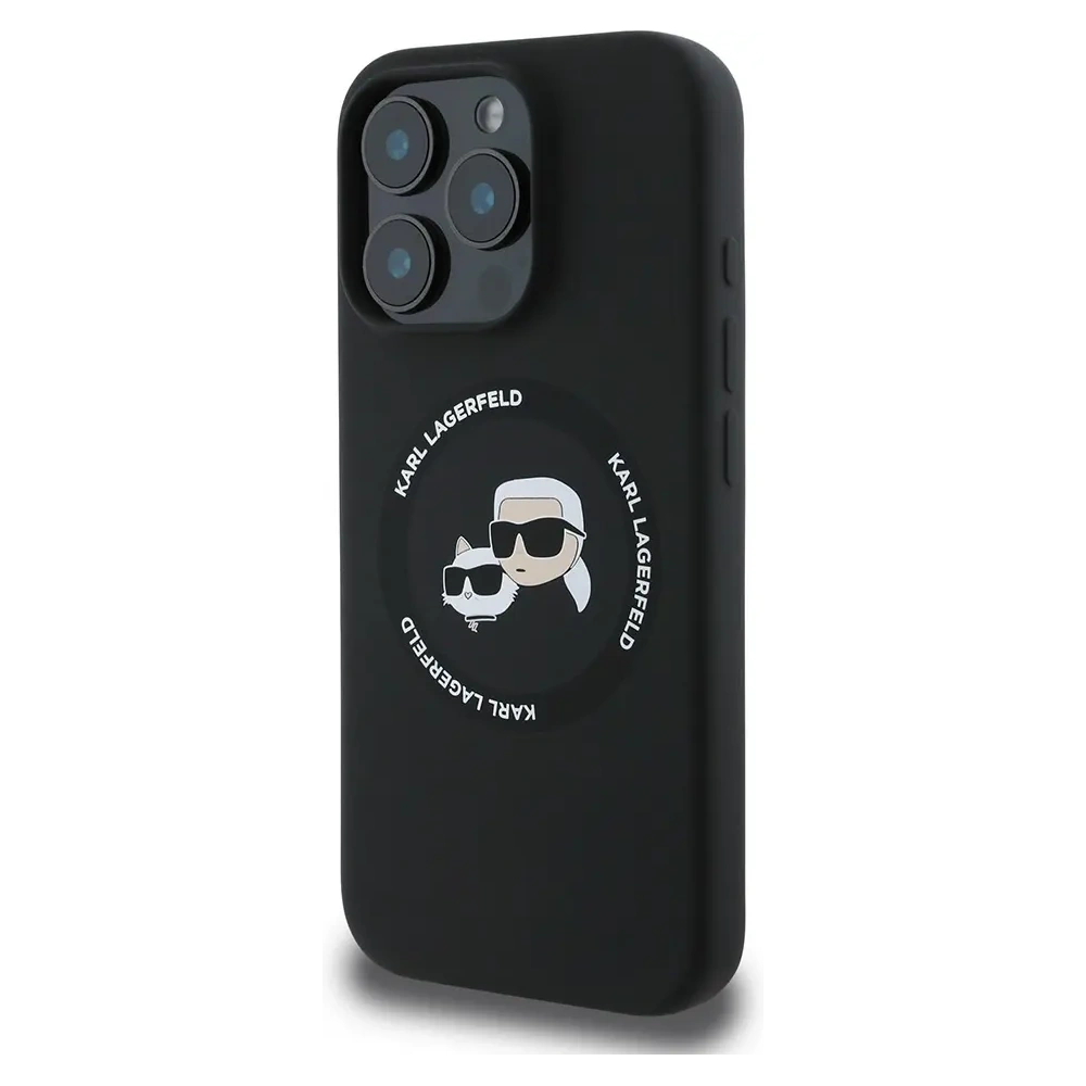 Hurtownia GSM - Etui Karl Lagerfeld KLHMP16LSKCHTCK Apple iPhone 16 Pro hardcase silikonový Karl&Choupette Heads MagSafe černý/black - KLD21931 - {ean13} - Hurt