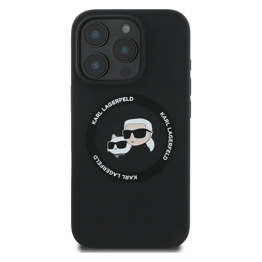 Hurtownia GSM - Etui Karl Lagerfeld KLHMP16LSKCHTCK Apple iPhone 16 Pro hardcase silikonový Karl&Choupette Heads MagSafe černý/black - KLD21931 - {ean13} - Hurt