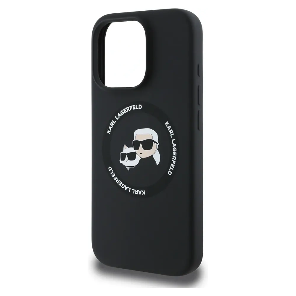 Hurtownia GSM - Etui Karl Lagerfeld KLHMP16LSKCHTCK Apple iPhone 16 Pro hardcase Silicone Karl&Choupette Heads MagSafe czarny/black - KLD21931 - {ean13} - Hurt