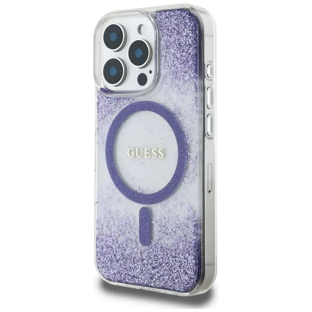 Hurtownia GSM - Guess HC Resin Bottom Glitter Apple iPhone 16 Pro Max MagSafe violet - GUE4338 - {ean13} - Hurt