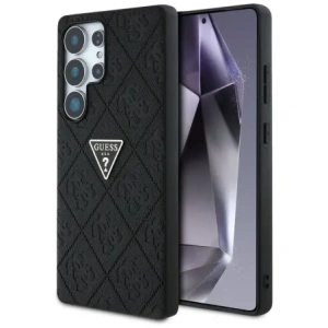 Wholesale Guess Hot Stamp 4G Pattern Triangle Metal Logo Samsung Galaxy S25 Ultra black - GUE4343 - {ean13} - Hurt