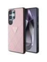 Guess Hot Stamp 4G Pattern Triangle Metal Logo Samsung Galaxy S25 Ultra pink
