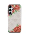 Hurtownia GSM - Guess Piele 4G Flori Imprimare Metal Logo Clasic MagSafe Samsung Galaxy S25 roz - GUE4346 - {ean13} - Hurt