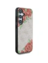 Wholesale Guess Leather 4G Flowers Print Metal Classic Logo MagSafe Samsung Galaxy S25 pink - GUE4346 - {ean13} - Hurt