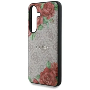 Hurtownia GSM - Guess Piele 4G Flori Imprimare Metal Logo Clasic MagSafe Samsung Galaxy S25 roz - GUE4346 - {ean13} - Hurt
