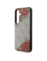Wholesale Guess Leather 4G Flowers Print Metal Classic Logo MagSafe Samsung Galaxy S25 pink - GUE4346 - {ean13} - Hurt