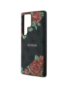 Wholesale Guess Leather 4G Flowers Print Metal Classic Logo MagSafe Samsung Galaxy S25 Ultra black - GUE4347 - {ean13} - Hurt