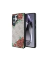 Guess Bőr 4G Virág Mintás Fém Klasszikus Logó MagSafe Samsung Galaxy S25 Ultra rózsaszín