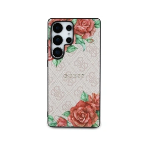 Hurtownia GSM - Guess Leder 4G Blumenprint Metall Klassisches Logo MagSafe Samsung Galaxy S25 Ultra pink - 3666339449292 - {ean13} - Hurt