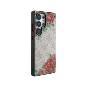 Hurtownia GSM - Guess Leder 4G Blumenprint Metall Klassisches Logo MagSafe Samsung Galaxy S25 Ultra pink - 3666339449292 - {ean13} - Hurt