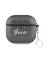 Guess Metallic Script Charm Apple AirPods 4 schwarz