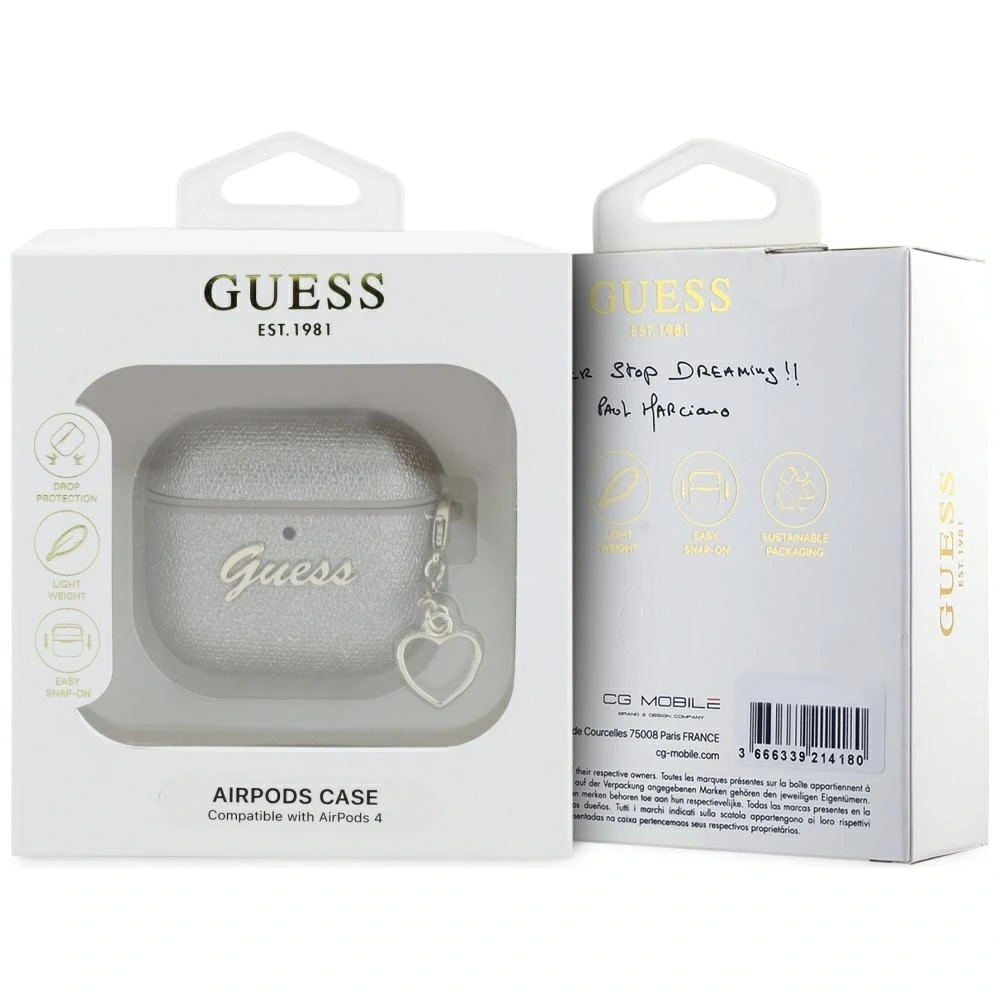 Hurtownia GSM - Etui Guess Metallic Script Charm do Apple AirPods 4 złoty - 3666339452056 - {ean13} - Hurt
