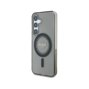 Hurtownia GSM - Guess Rhinestones Imprimat Logo Clasic MagSafe Samsung Galaxy S25 negru - 3666339449520 - {ean13} - Hurt