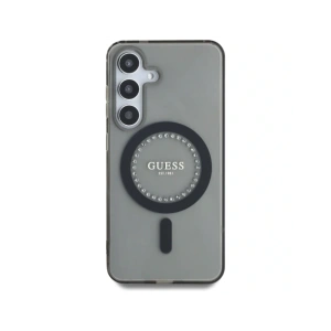 Hurtownia GSM - Guess Rhinestones Imprimat Logo Clasic MagSafe Samsung Galaxy S25 negru - 3666339449520 - {ean13} - Hurt