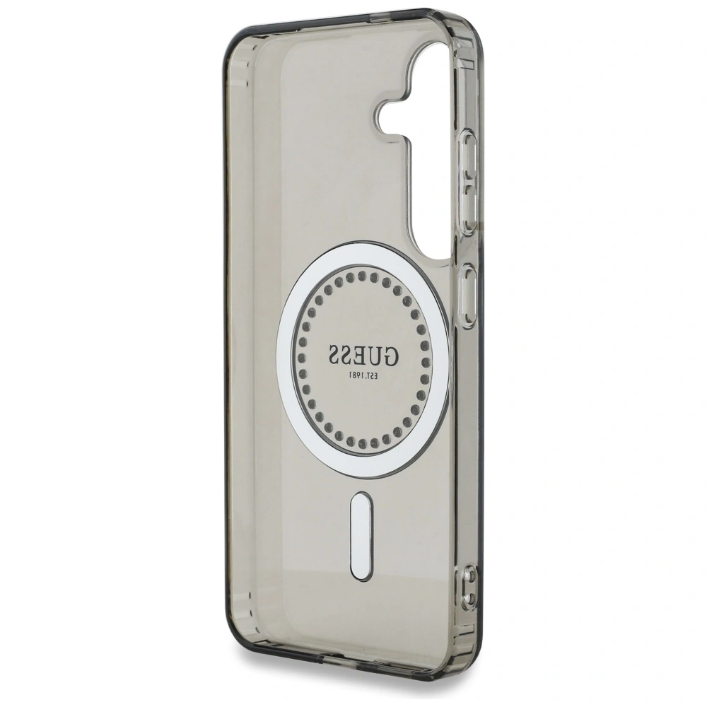 Hurtownia GSM - Guess Rhinestones Imprimat Logo Clasic MagSafe Samsung Galaxy S25 negru - 3666339449520 - {ean13} - Hurt
