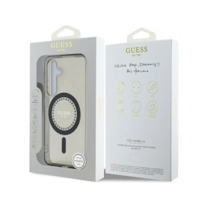 Hurtownia GSM - Guess Rhinestones Imprimat Logo Clasic MagSafe Samsung Galaxy S25 negru - 3666339449520 - {ean13} - Hurt