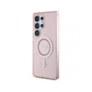 Hurtownia GSM - Guess Strass Gedrucktes Klassisches Logo MagSafe Samsung Galaxy S25 Ultra pink - 3666339449551 - {ean13} - Hurt