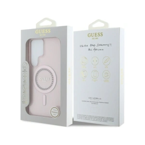 Hurtownia GSM - Guess Strass Gedrucktes Klassisches Logo MagSafe Samsung Galaxy S25 Ultra pink - 3666339449551 - {ean13} - Hurt