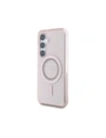 Wholesale Guess Rhinestones Printed Classic Logo MagSafe Samsung Galaxy S25 pink - 3666339449544 - {ean13} - Hurt