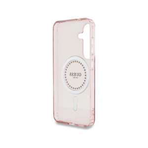 Hurtownia GSM - Guess Rhinestones Imprimat Logo Clasic MagSafe Samsung Galaxy S25 roz - 3666339449544 - {ean13} - Hurt