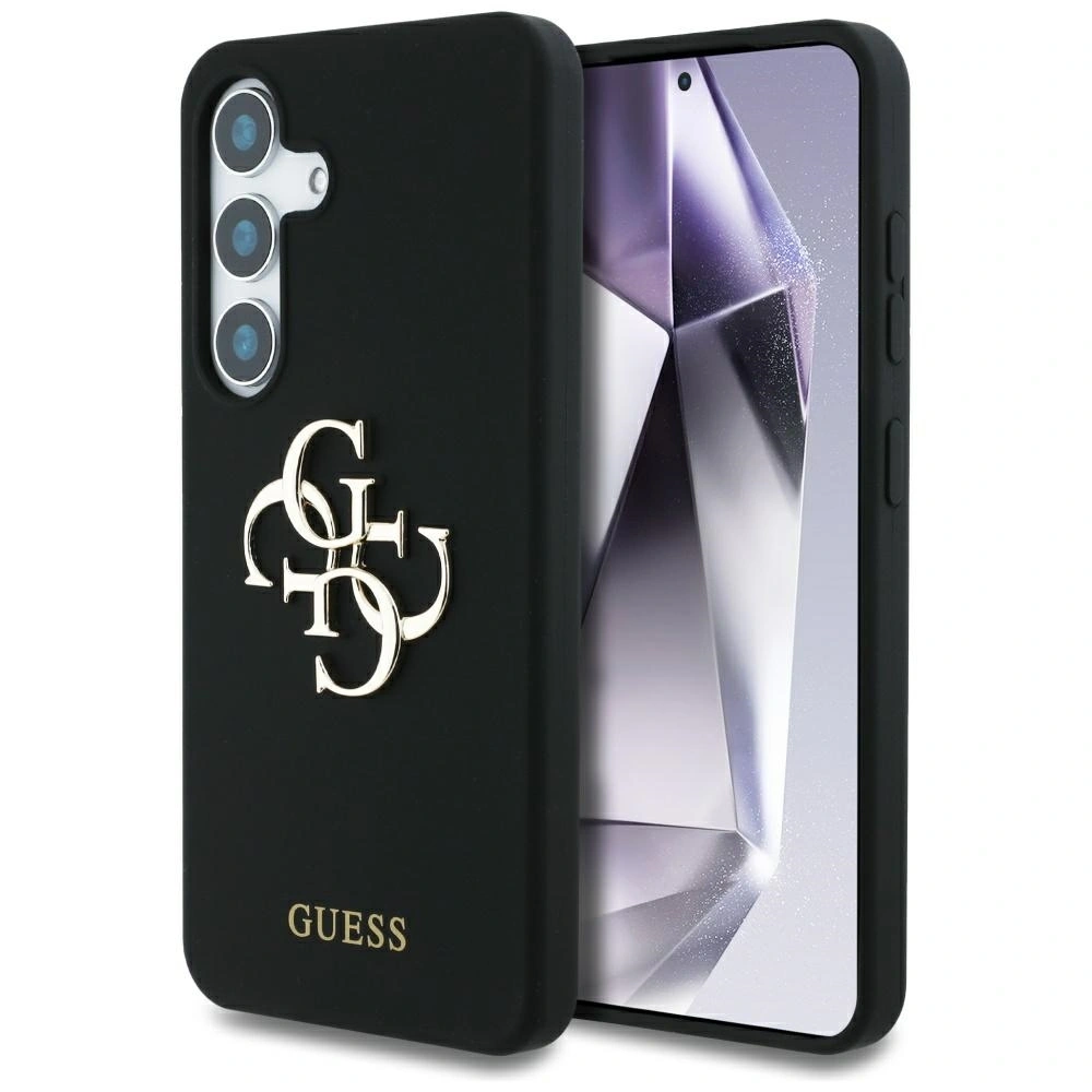 Wholesale Guess Silicone Big 4G Logo Bottom Script Samsung Galaxy S25 black - 3666339449360 - {ean13} - Hurt