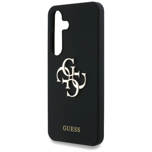 Etui Guess Silicone Big 4G Logo Bottom Script Samsung Galaxy S25 czarny