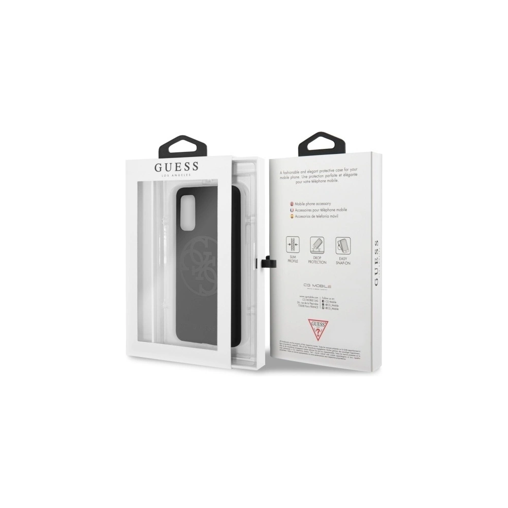Hurtownia GSM - Etui Guess GUHCS62LS4GBK Samsung Galaxy S20 G980 černé/hard case silikonové 4G Tone On Tone - GUE487BLK - {ean13} - Hurt