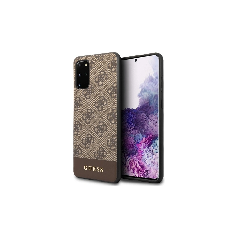 Hurtownia GSM - Etui Guess GUHCS67G4GLBR Samsung Galaxy S20+ Plus G985 hnědý/brown tvrdý obal 4G Stripe Collection - GUE488BR - {ean13} - Hurt