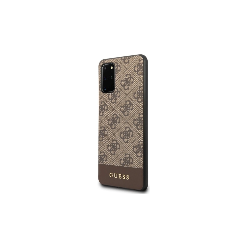 Hurtownia GSM - Etui Guess GUHCS67G4GLBR Samsung Galaxy S20+ Plus G985 brązowy/brown hard case 4G Stripe Collection - GUE488BR - {ean13} - Hurt