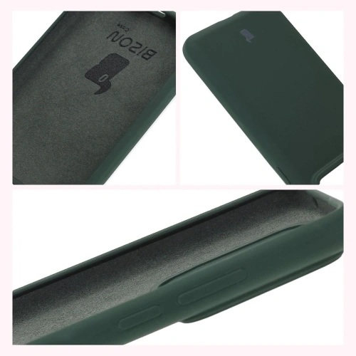 Silikonowe etui Bizon Soft Case do Realme GT 7 Pro ciemnozielone