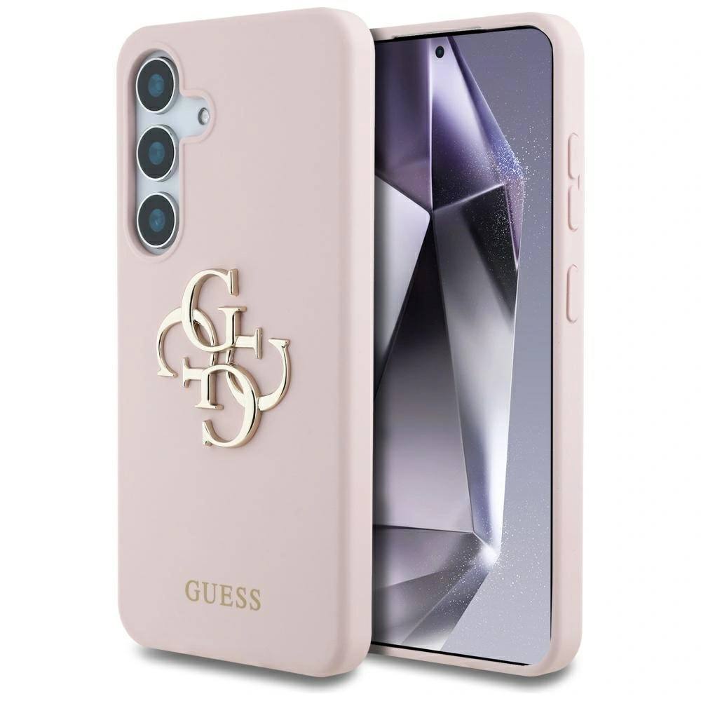 Hurtownia GSM - Etui Guess Silicone Big 4G Logo Bottom Script Samsung Galaxy S25 růžový - GUE4348 - {ean13} - Hurt