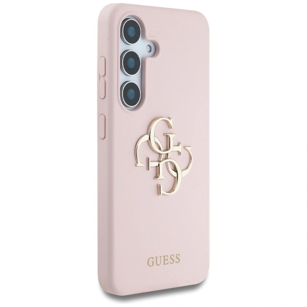 Wholesale Guess Silicone Big 4G Logo Bottom Script Samsung Galaxy S25 pink - GUE4348 - {ean13} - Hurt