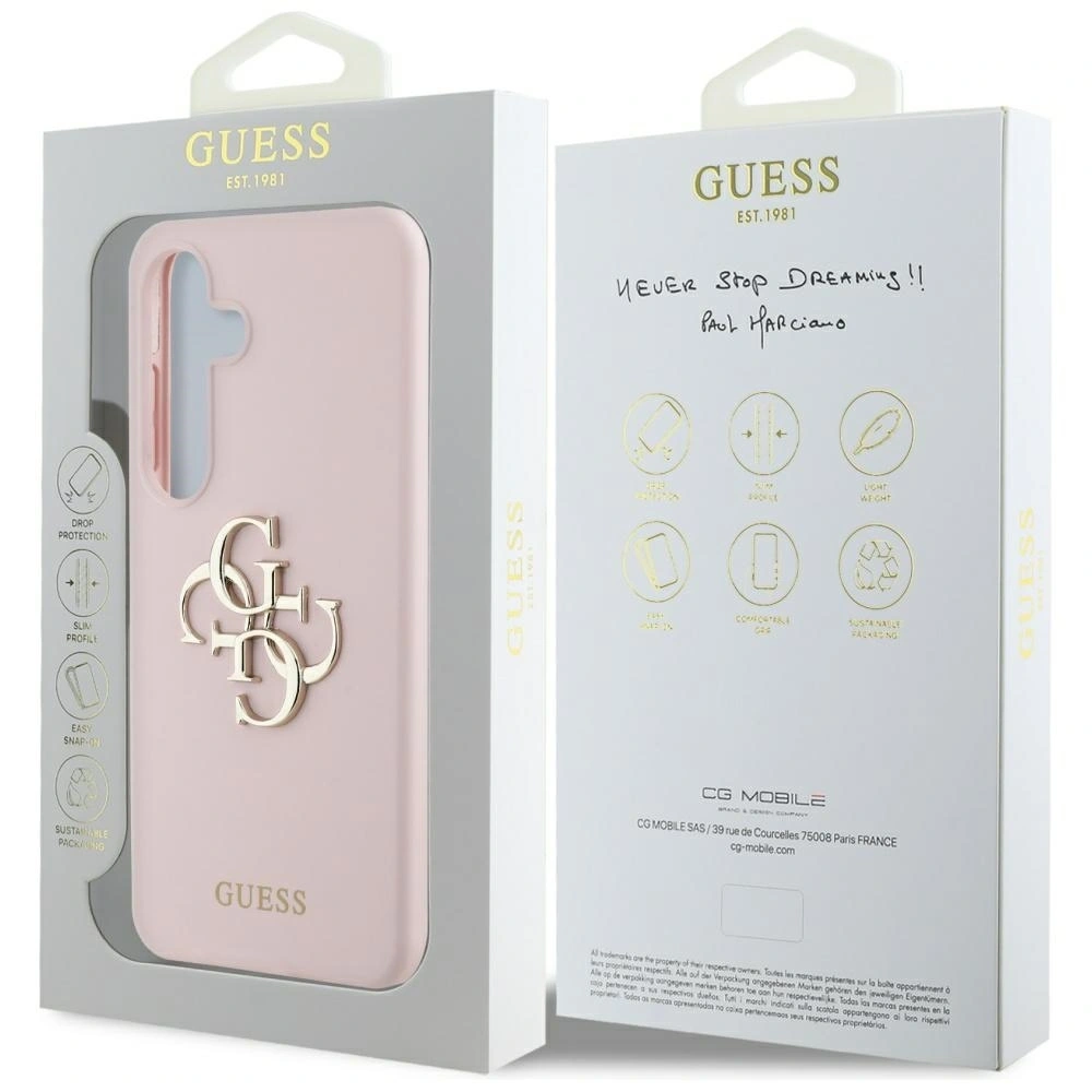 Hurtownia GSM - Guess Silicon Big 4G Logo Bottom Script Samsung Galaxy S25 roz - GUE4348 - {ean13} - Hurt