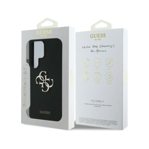 Etui Guess Silicone Big 4G Logo Bottom Script Samsung Galaxy S25 Ultra czarny