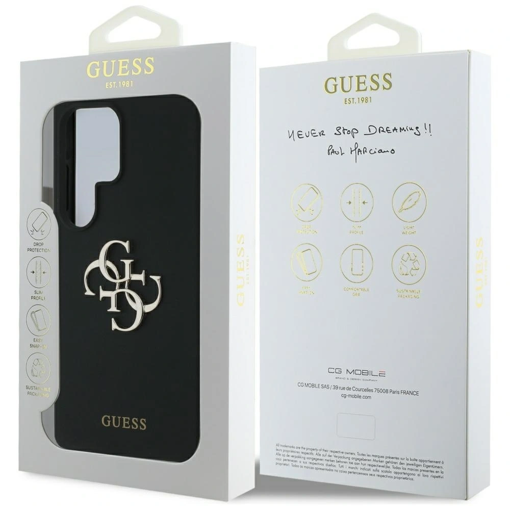 Hurtownia GSM - Etui Guess Silicone Big 4G Logo Bottom Script Samsung Galaxy S25 Ultra černé - GUE4349 - {ean13} - Hurt