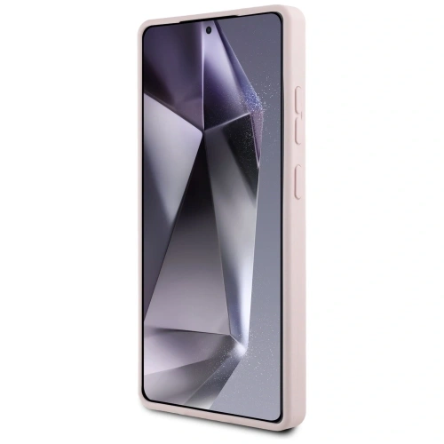 Etui Guess Silicone Big 4G Logo Bottom Script Samsung Galaxy S25 Ultra różowy