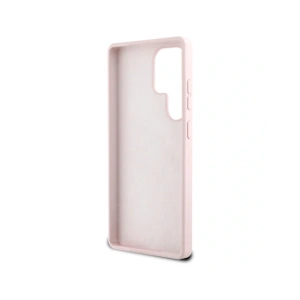 Etui Guess Silicone Big 4G Logo Bottom Script Samsung Galaxy S25 Ultra różowy