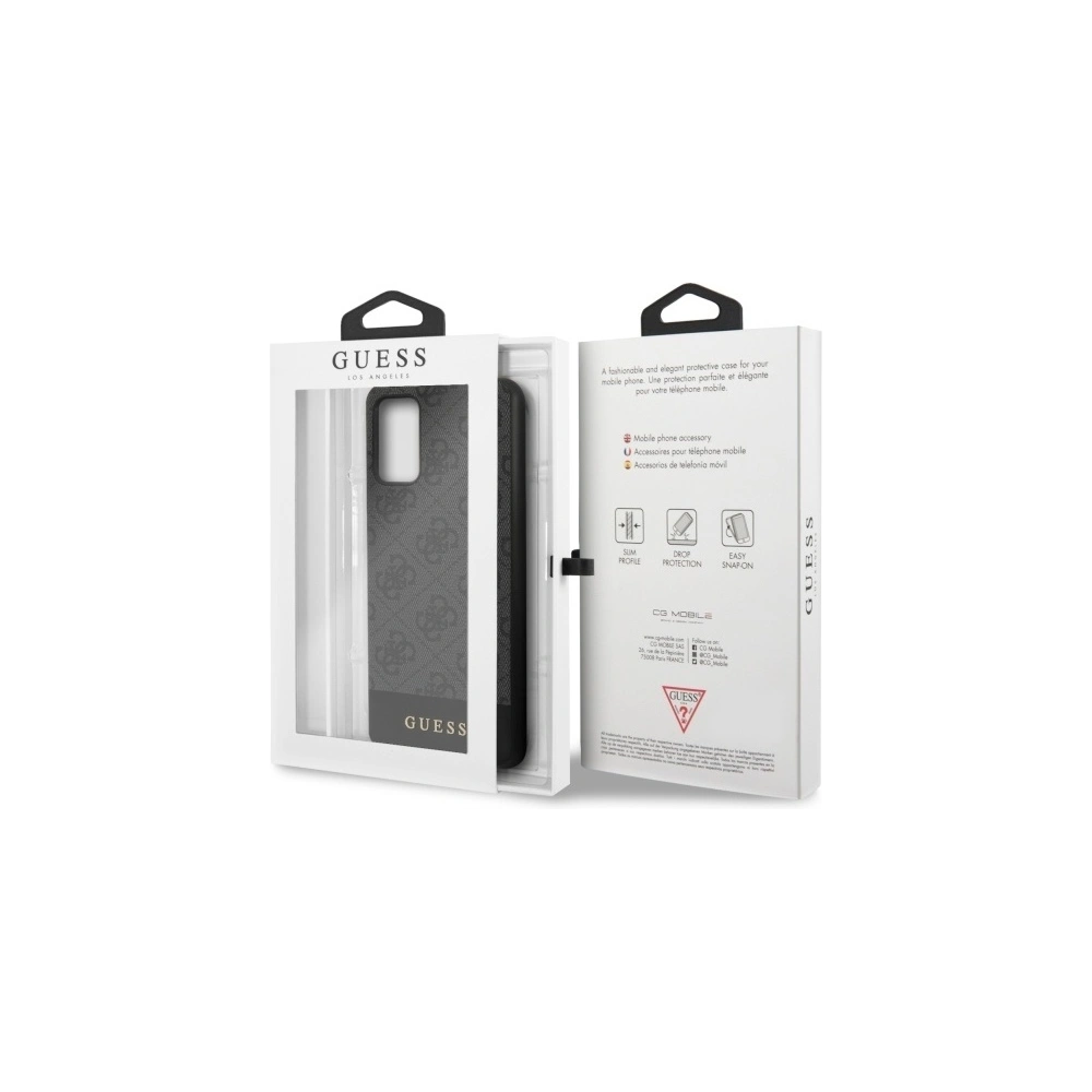 Hurtownia GSM - Etui Guess GUHCS67G4GLGR Samsung Galaxy S20+ Plus G985 šedé/grey hard case 4G Stripe Collection - GUE489GRY - {ean13} - Hurt