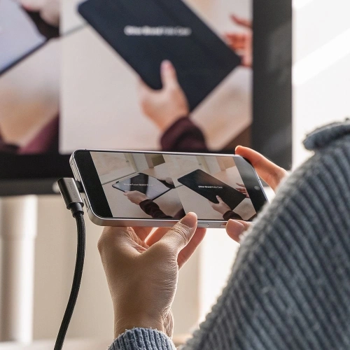 Kabel kątowy USB-C / USB-C Ringke USB 3.2 Gen 2x2 USB-C 90 Degree Cable PD 240W 100cm Black