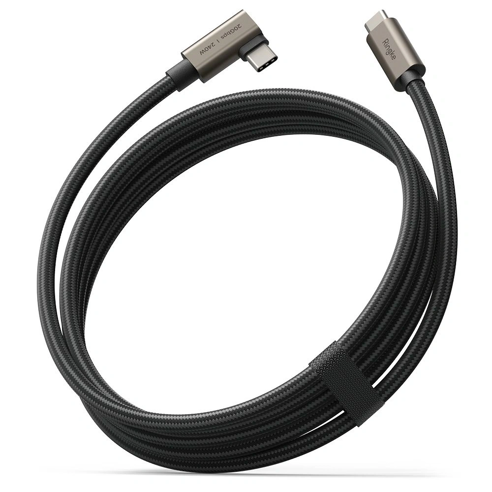 Wholesale Ringke USB 3.2 Gen 2x2 USB-C 90 Degree Cable PD 240W 200cm Black - RGK11762 - {ean13} - Hurt