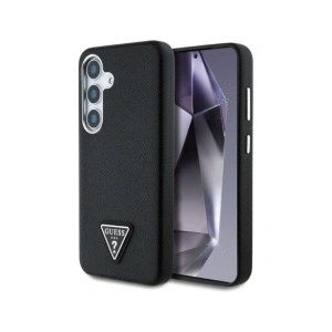 Hurtownia GSM - Guess Logo Triunghi Granulat MagSafe Samsung Galaxy S25 negru - GUE4354 - {ean13} - Hurt