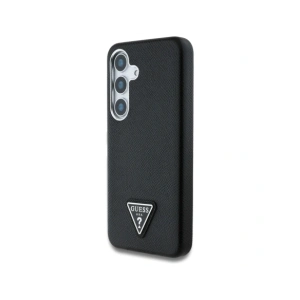 Wholesale Guess Grained Triangle Logo MagSafe Samsung Galaxy S25 black - GUE4354 - {ean13} - Hurt