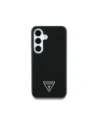 Etui Guess Grained Triangle Logo MagSafe pro Samsung Galaxy S25 černé