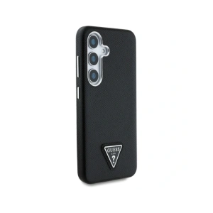 Hurtownia GSM - Guess Logo Triunghi Granulat MagSafe Samsung Galaxy S25 negru - GUE4354 - {ean13} - Hurt