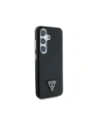 Etui Guess Grained Triangle Logo MagSafe pro Samsung Galaxy S25 černé