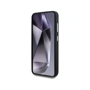 Hurtownia GSM - Guess Logo Triunghi Granulat MagSafe Samsung Galaxy S25 negru - GUE4354 - {ean13} - Hurt