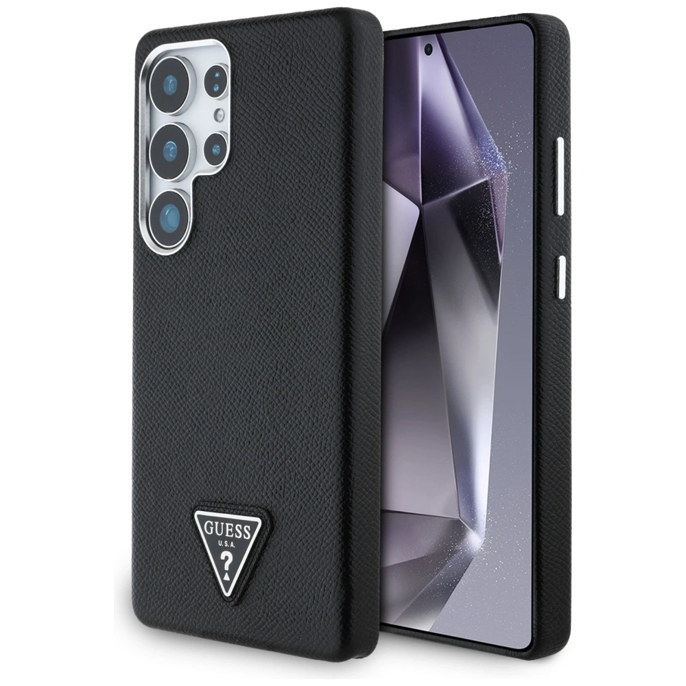 Hurtownia GSM - Guess Grained Triangle Logo MagSafe Samsung Galaxy S25 Ultra fekete - GUE4355 - {ean13} - Hurt