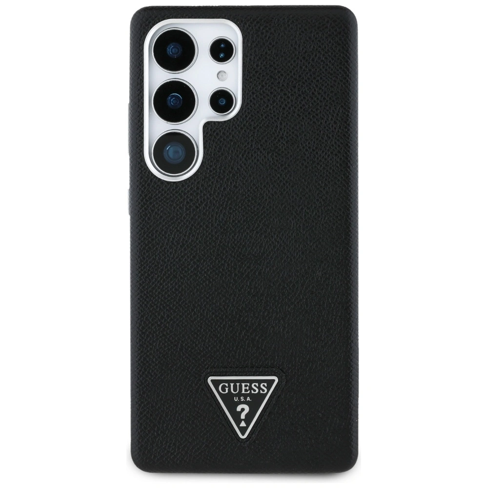 Wholesale Guess Grained Triangle Logo MagSafe Samsung Galaxy S25 Ultra black - GUE4355 - {ean13} - Hurt