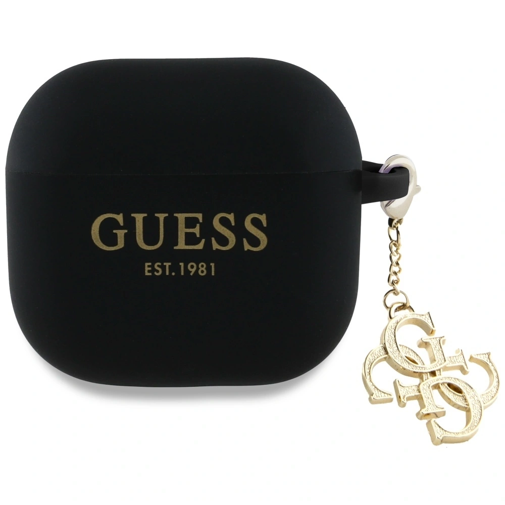 Hurtownia GSM - Etui Guess GUA4LECG4K Apple AirPods 4 cover Silicone 4G Charm czarny/black - GUE4356 - {ean13} - Hurt