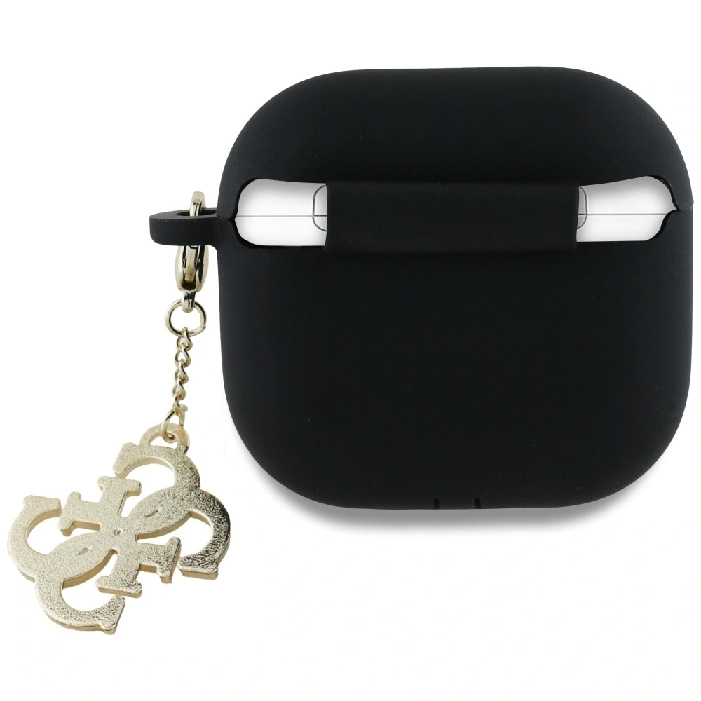Hurtownia GSM - Etui Guess GUA4LECG4K Apple AirPods 4 cover Silicone 4G Charm czarny/black - GUE4356 - {ean13} - Hurt